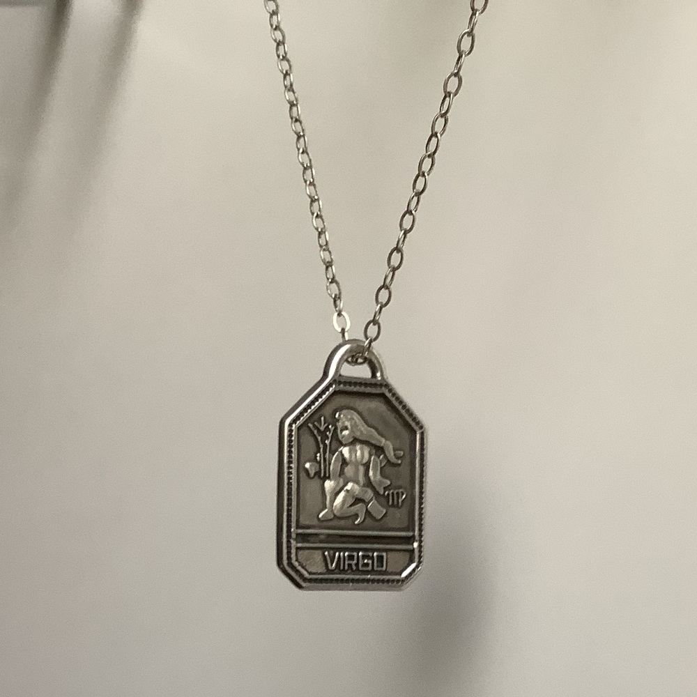 Virgo zodiac pendant-charm 16” chain (astrology) New Vintage sterling silver - Picture 4 of 13